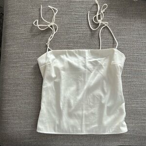 Abercrombie & Fitch Cream Silk Tank